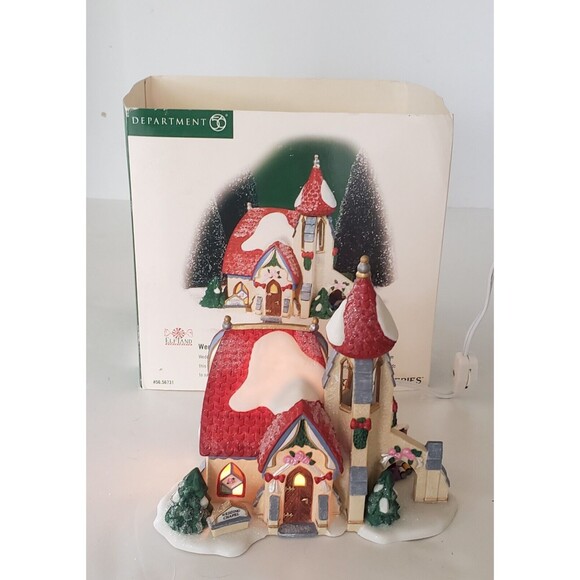 Department 56 ELFLAND North Pole Series WEDDING BELLS CHAPEL #56.56731